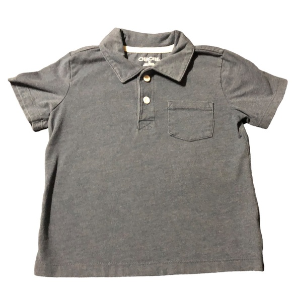 Cherokee • Navy Blue | Gray Collard Button Up Short Sleeve - Picture 1 of 6